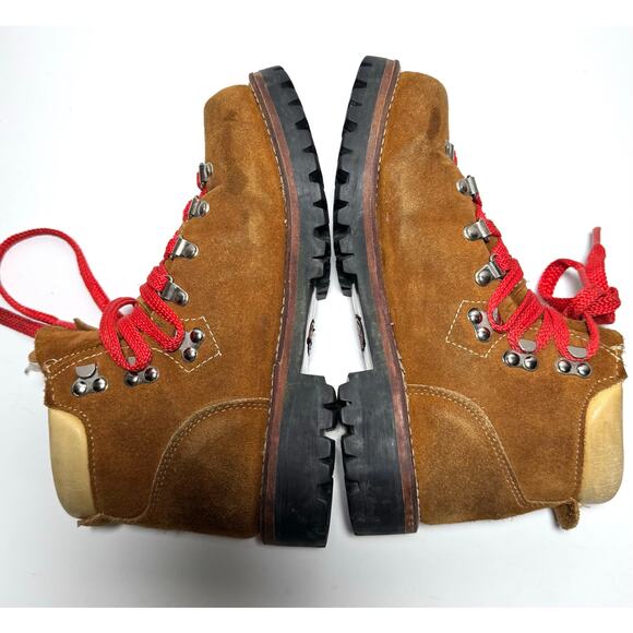Vintage 70s Mont Blanc Hiking Boots‎ Leather Sherpa Lined Vibram Men 7B/Women 9 main image 5